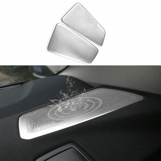 for BMW 5 Series G30 2018-2023 Silver Steel Inner Rear Side LR Horns Cover Trim
