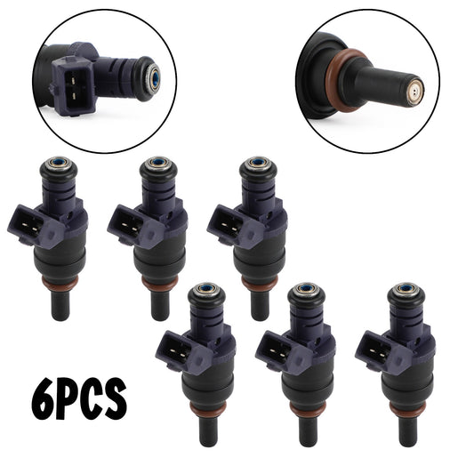 6-pack of fuel injectors, priced at 1439800, suitable for BMW 330CI, 330I, 530I, X3, X5, Z3, Z4 (01-06), 3.0L T1
