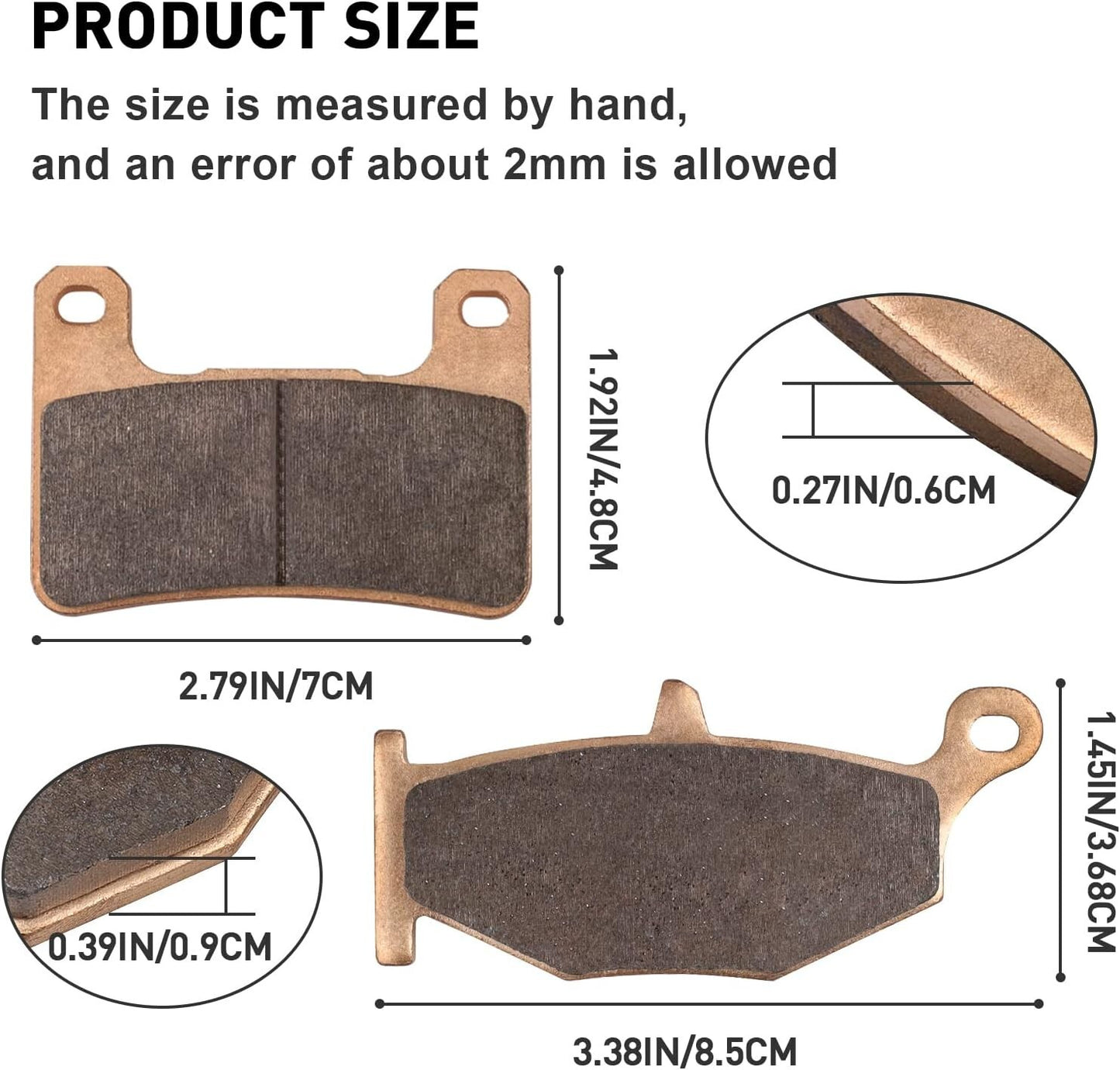 Brake Pads for Suzuki GSXR600 GSXR750 K6/K7/K8/K9/L0 2006-2010, Vstrom DL1000 XT
