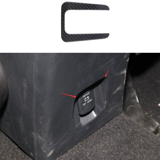 for Mitsubishi Eclipse Cross 18-23 Carbon Fiber Steel Rear USB Socket Frame 1PCS
