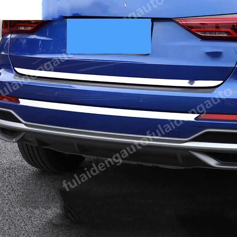 for Audi Q3 (F3) 2019-2022 Chrome Rear Bumper Cover Protector Strip Guard Trim