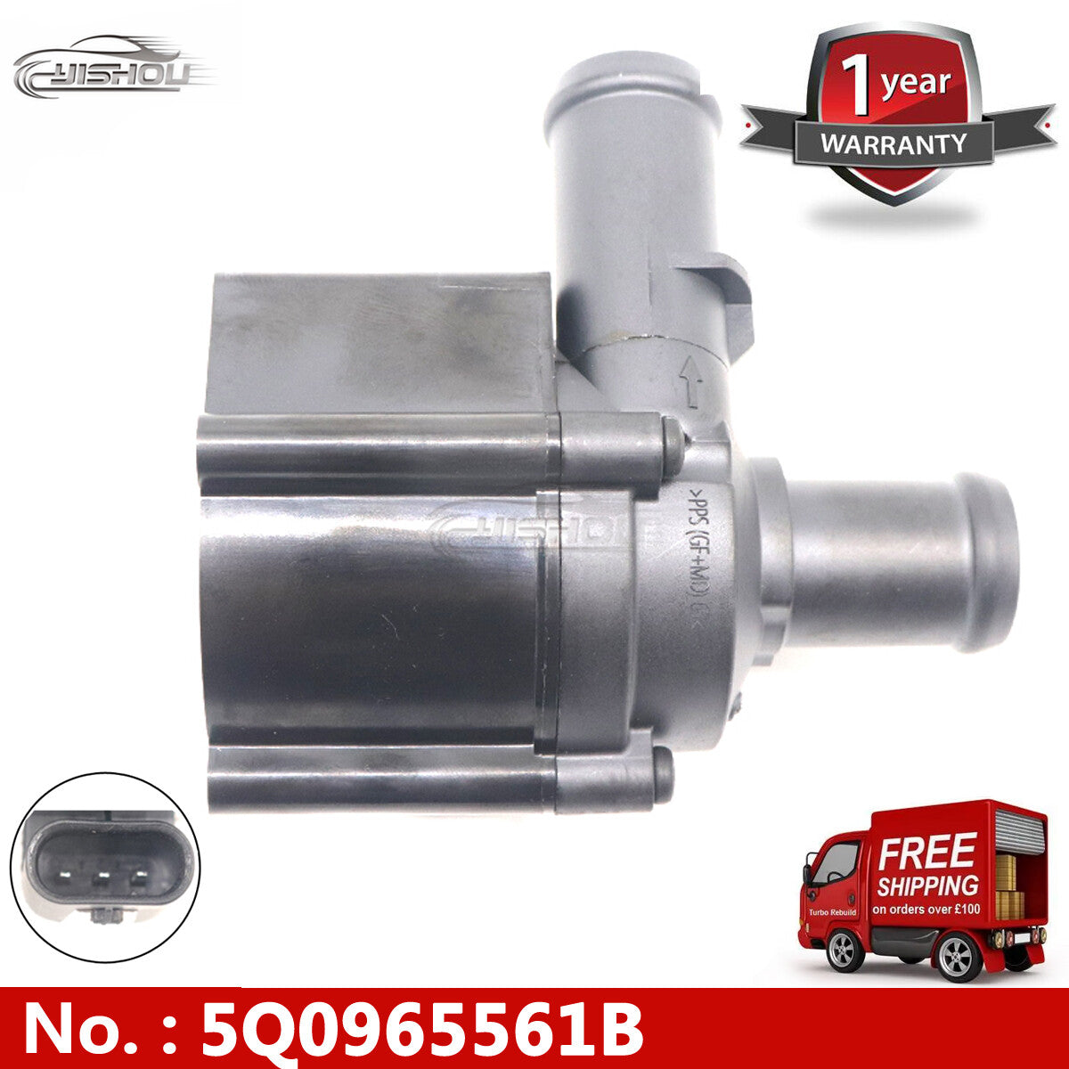 Engine Auxiliary Water Pump 5Q0965561B for Audi A3 Quattro 2.0L 1.8L 5B0965567