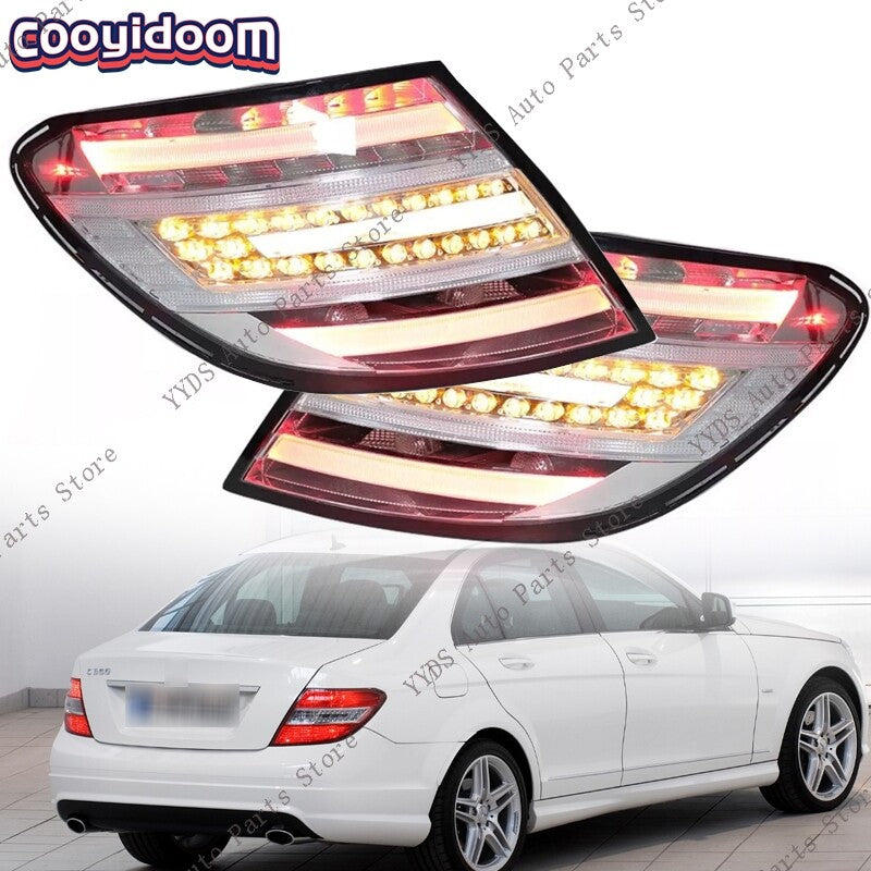 LeftRight Side Rear LED Tail Lights For 2011-2014 for Mercedes Benz Class C W204