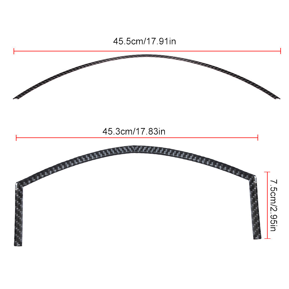 2Pcs Carbon Fiber Speedmeter Surround Cover Trim Sticker for Chrysler 300 05-07