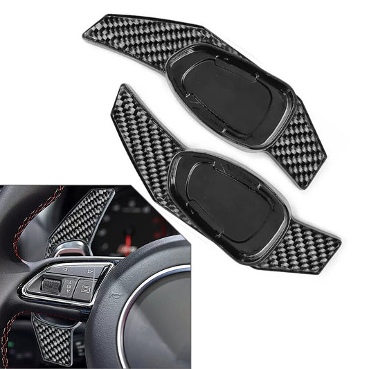 Black Steering Wheel Shift Paddle Extension for Audi S3 S5 S6 RS3 RS4 RS6 RS7
