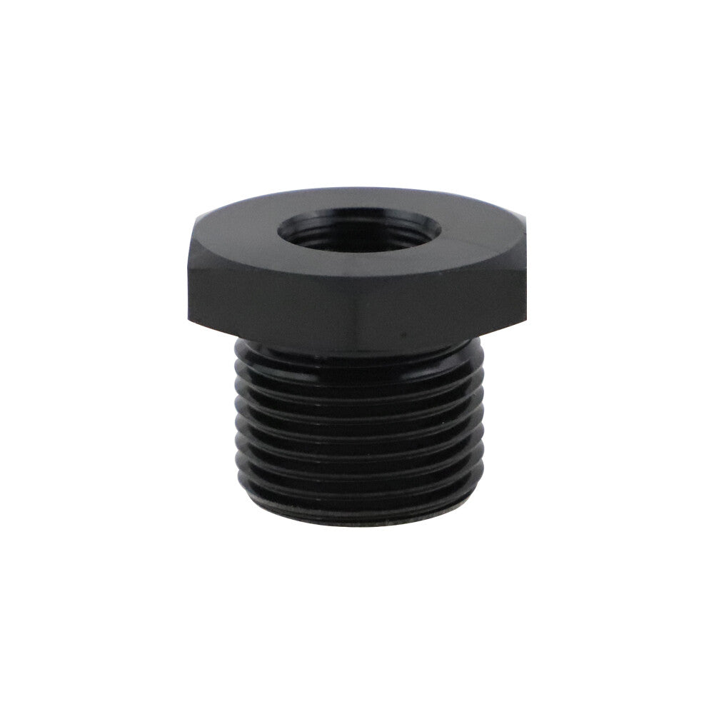 2-Pack 1/2-28 to 13/16-16 Automotive Threaded Oil Filter Adapter Black Aluminum