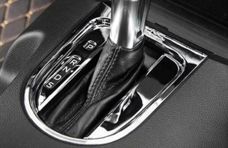 for Ford for Mustang 2015-2022 Chrome Central Gear Shift Panel Trim Frame Cover 2PCS