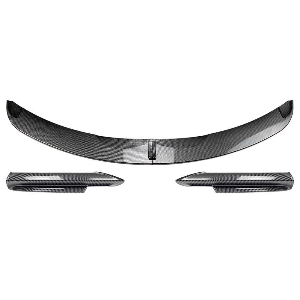Front Bumper Spoiler Lip+Side Splitter Cover Trim for BMW 3 Series E90 Carbon