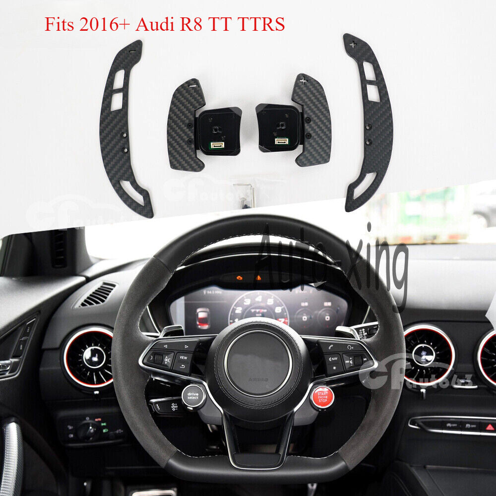 For 2016+ for Audi R8 TT TTRS Magnetic Carbon Fiber Shift Paddles 2PCS New