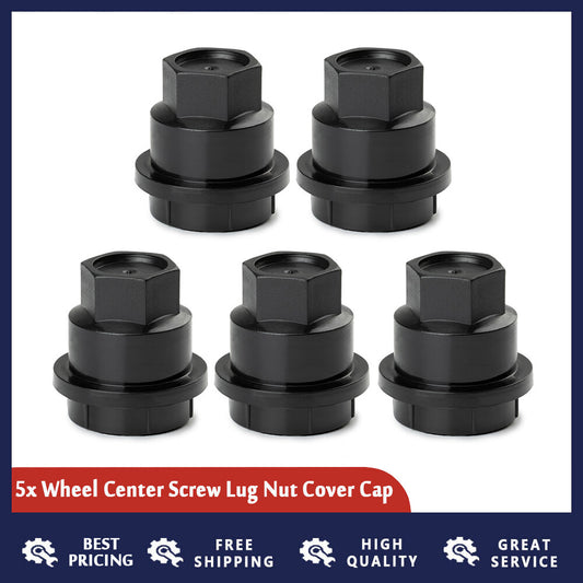 5 Lug Nut Caps, Black 15661036, for Chevrolet S10, Blazer, for GMC , Jimmy Sonoma