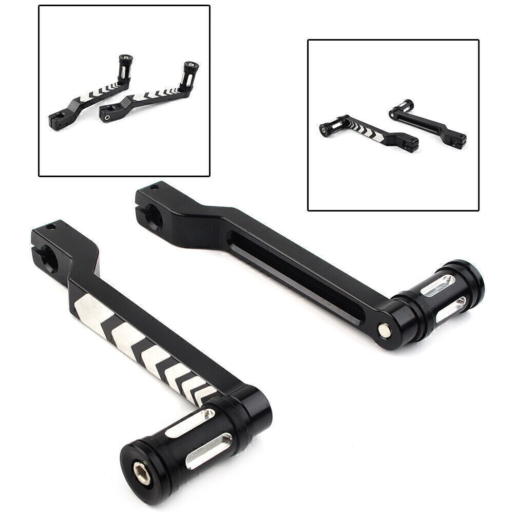 for Harley FLHT FLTR Road King Softail Black Heel Toe Shift Lever +Shifter Pegs