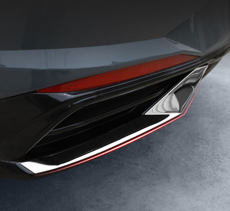 for Hyundai for Elantra 2021-2023 Steel Chrome Rear Bumpers Lip Side Skirt Splitter