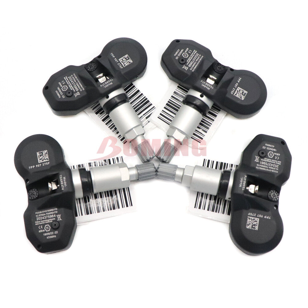 4-piece tire pressure sensor (TPMS) pack suitable for Audi for A4 , for A6 , for A8 , Q7, R8, and for Volkswagen 433MHz 7PP907275F