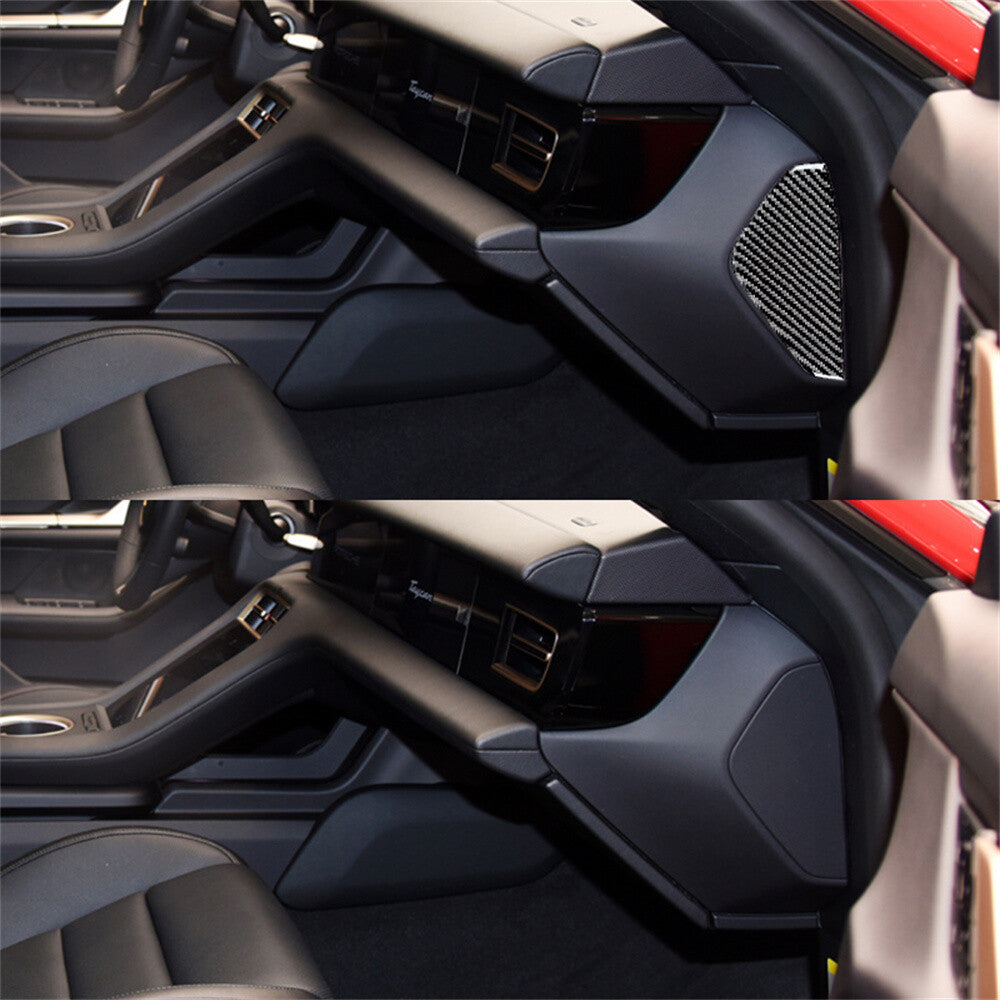 2¡ÁCarbon Fiber Door Anti-Collision Buffer Pad Cover for Porsche Taycan 2019-2022