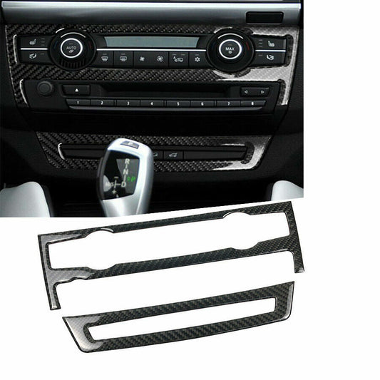Carbon Fiber Air Condition Outlet Vent Cover Fit for BMW X5 E70 X6 E71 2008-13