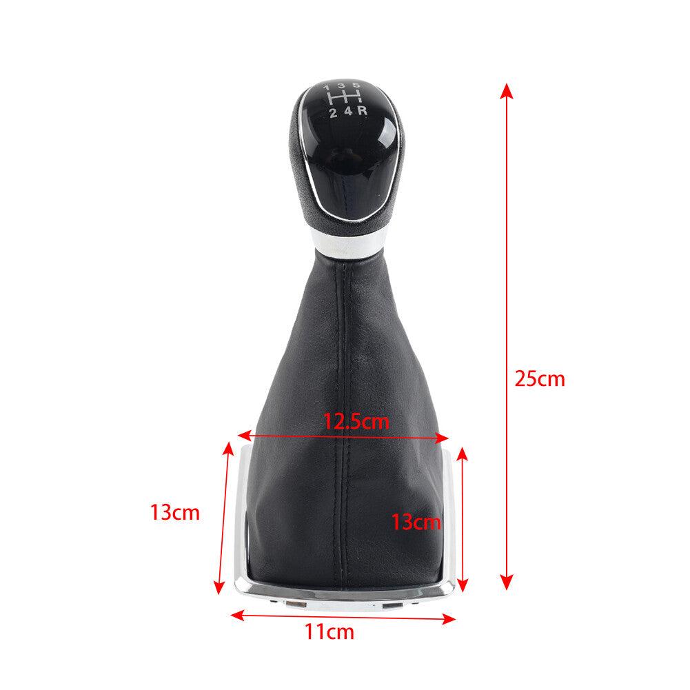 Car Shift Gear Knob 5/6 Speed With Leather Boot Fit for Ford Focus MK2 C-Max Kuga