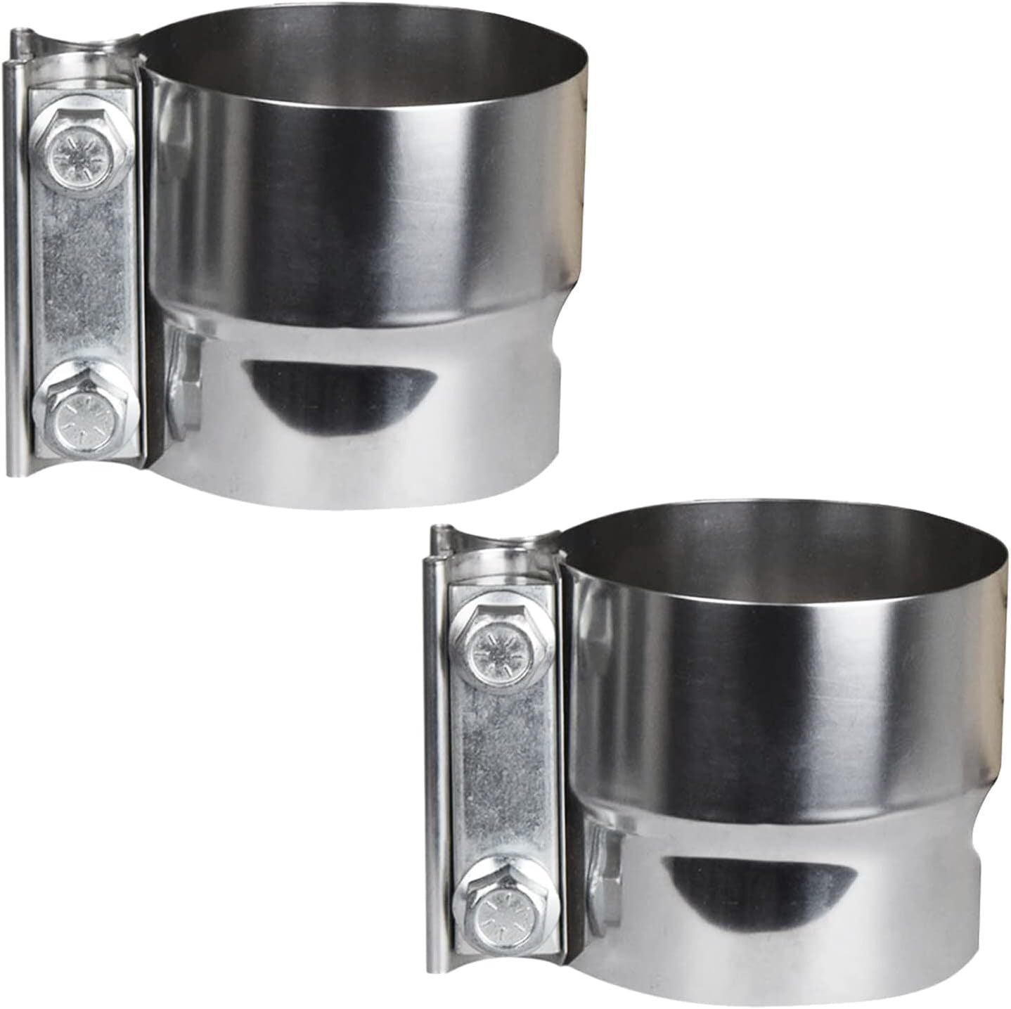 2X5 inch Stainless Steel 304 Lap Joint Clamp Heavy Duty Exhaust Band Clamp Pipe