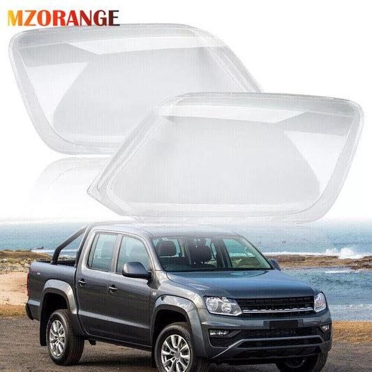 2¡Á F¨¹r for VW Amarok 2H 2010-2021 Scheinwerferglas Linse Abdeckung Links+Rechts