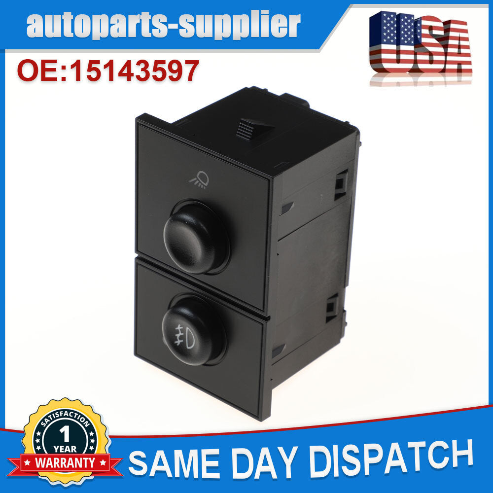 Fog light and cargo light switch for Cadillac for Chevrolet Silverado for GMC for Sierra 15143597