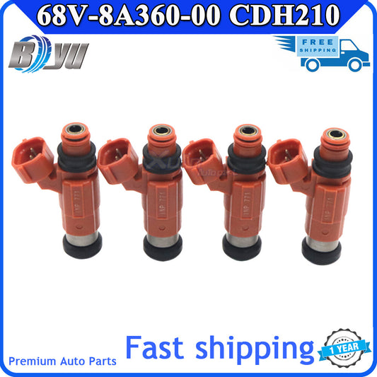 Four fuel injectors for Yamaha Outboard 115 HP Marine 68V-8A360-00-00 CDH210 INP771
