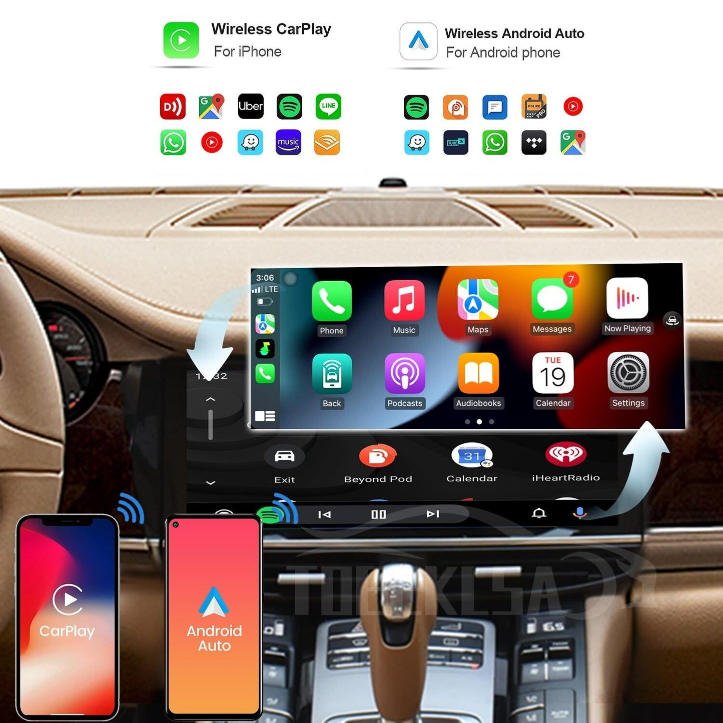 12.3 Android Vertical Screen Car-Play for Porsche for Panamera Radio GPS 2010-2016