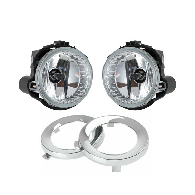 1. Front transparent fog lights and fog light covers trimmed for Subaru Forester 2008-2012.