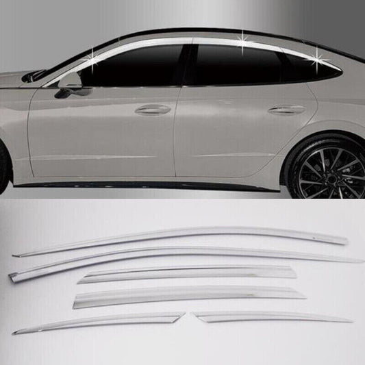 2020-2021 for Hyundai Sonata Chrome Window Visor Vent Shades Sun Rain Guard 6X