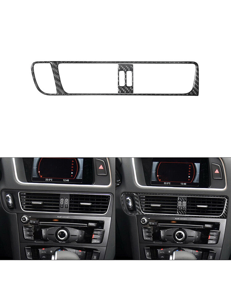 2X Central Air-Con Air Vent Trim Cover Decor Carbon Fiber for Audi Q5 2009-2017