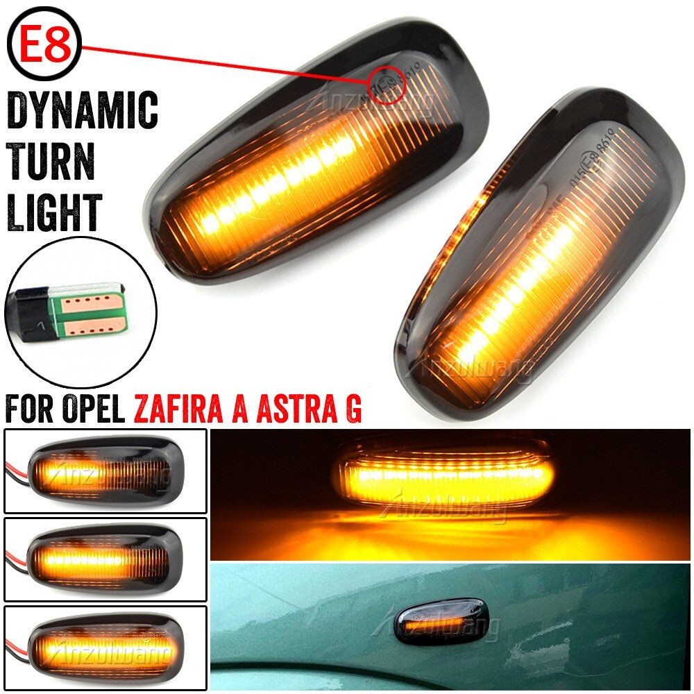 Dynamic Side Marker Turn Light for Opel Zafira A 1999-2005 Astra G 1998-2009
