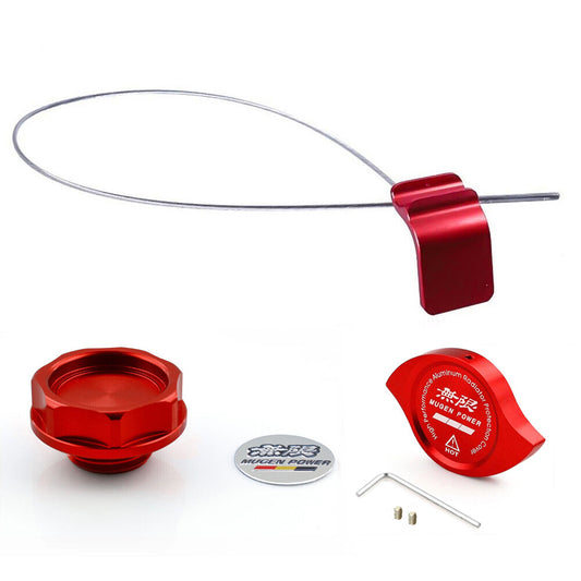 Red Oil Filler Cap+ Radiator Cap+ Oil Dipstick for Honda for Acura K24 K Series