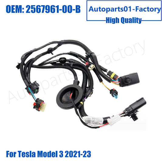 2567961-00-B Front Radiator Support Fan Wiring Harness for Tesla Model 3 2021-23