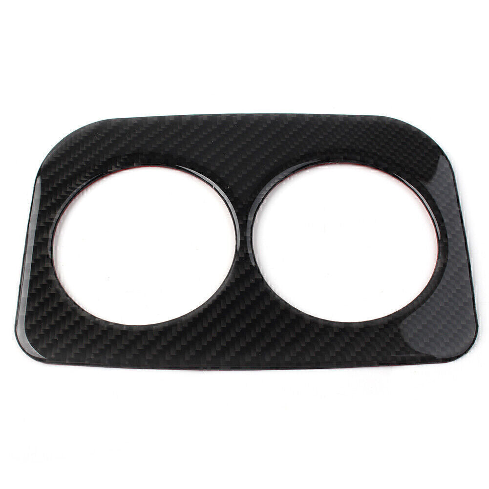 Carbon Fiber Rear Water Cup Panel Cover Trim for Subaru Forester 2013-2018 14 15