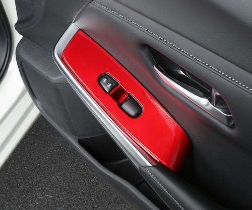 Red Window Lift Panel Switch Moulding Cover Trim 4P for Nissan Sentra 2020-2023