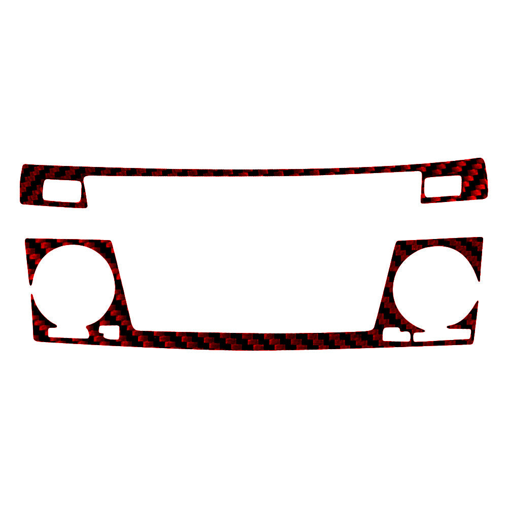 Red Carbon Fiber CD/DVD Button Frame Cover for Subaru Legacy Outback 2010-2014