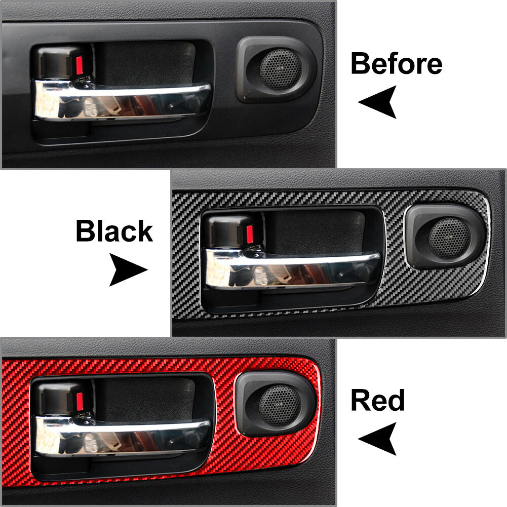 LHD Carbon Fiber Inner Handle Frame Trim FIT for Toyota Tundra 2014-2021