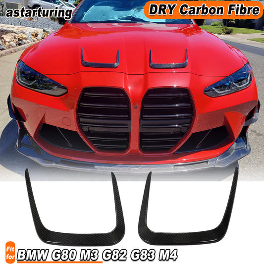 Fit for BMW G80 M3 G22 G82 M4 G83 M4 2020-2023 Dry Carbon Front Hood Vent Cover
