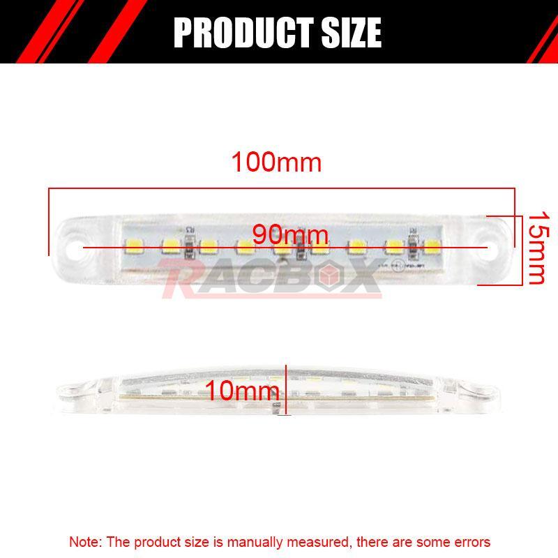 10X/set White 9 LED Sealed Side Marker Clearance Light Truck Trailer Lorry Bus