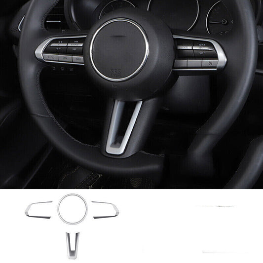 4X Matte Silver Inner Steering Wheel Frame Cover Trim for Mazda CX-50 2023-2025