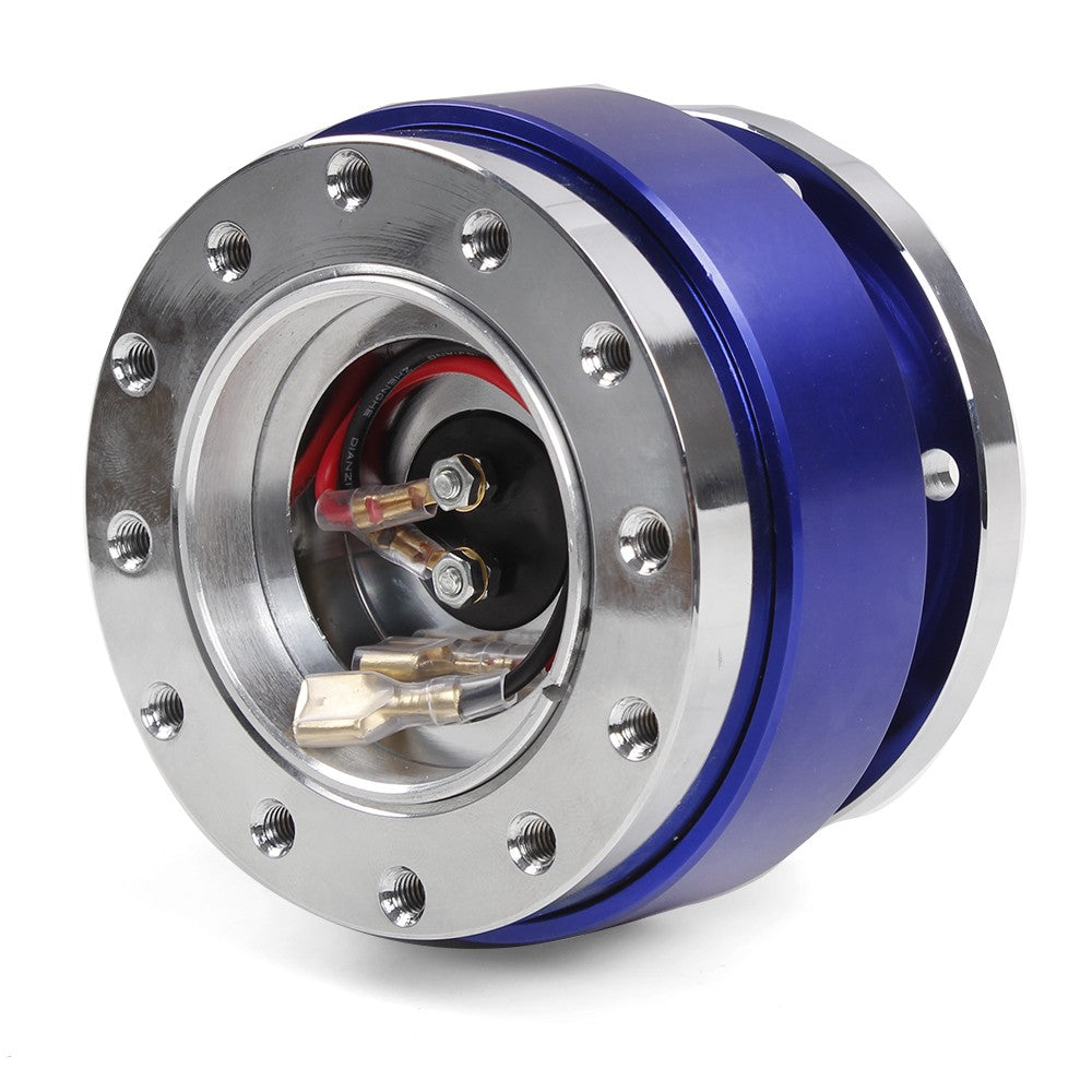 14IN Blue Steering Wheel + Black Quick Release + 131H Hub Adapter for Honda for CR-V