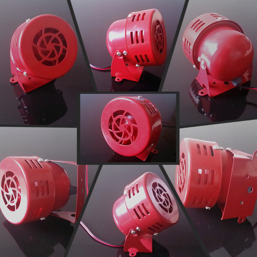 Motorcycle Motor Red Driven Air Raid Sound Compact Fan Horn