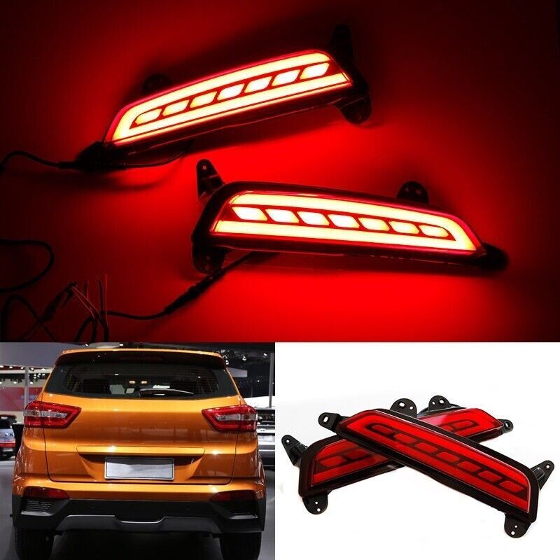 Car LED Rear Bumper Reflector Brake Tail Light for Hyundai Creta IX25 2015 2016