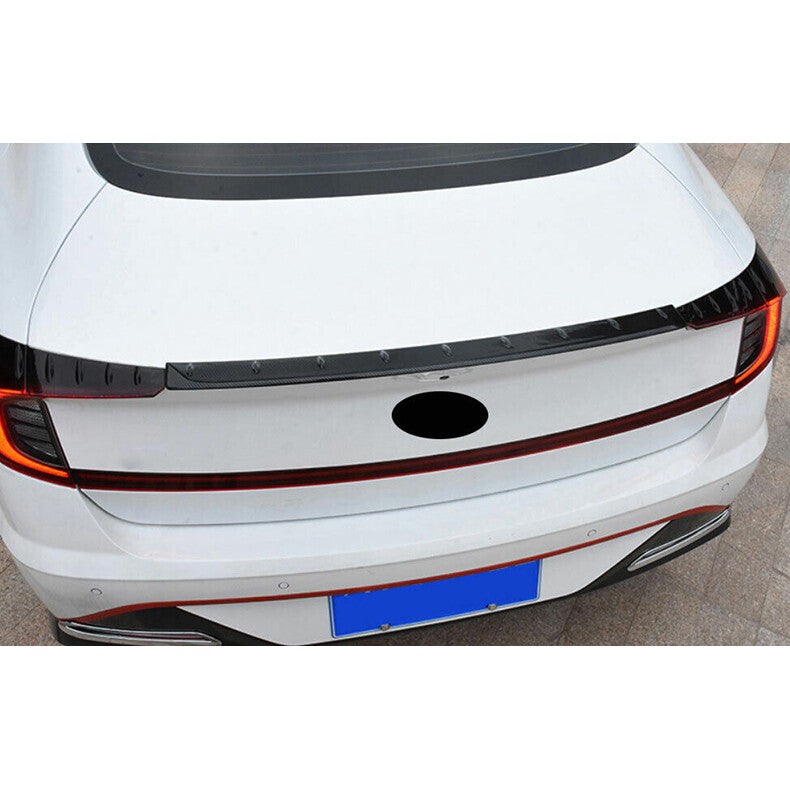 for Hyundai Sonata 2020-2023 Carbon Fiber Rear Tail Trunk Spoiler Wing Lip Flap
