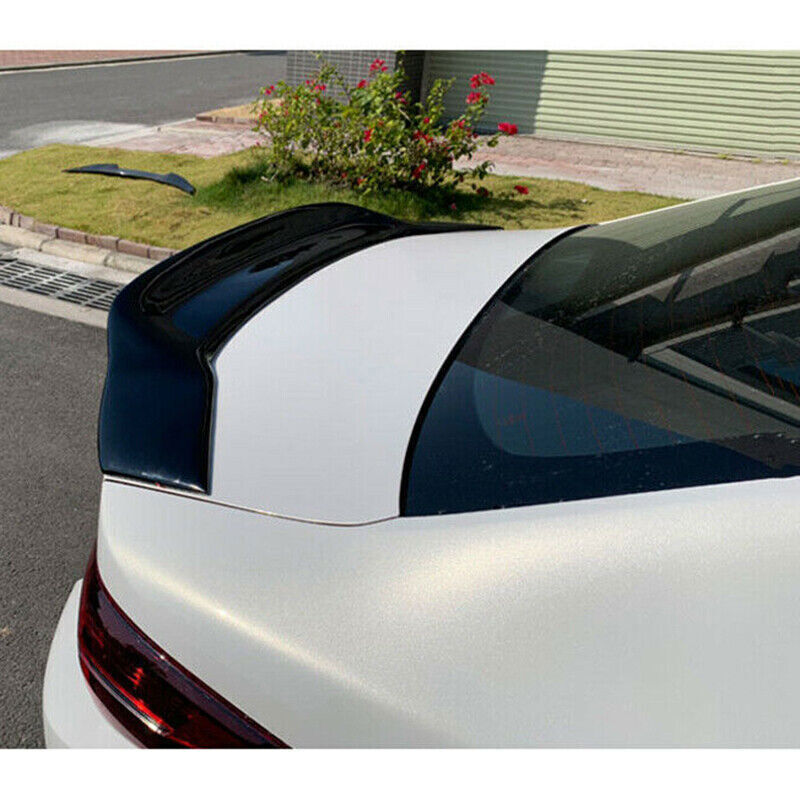 1X R style Carbon Rear Tail Trunk Spoiler Wing Lip Trim for Mazda 3 Sedan 19-23
