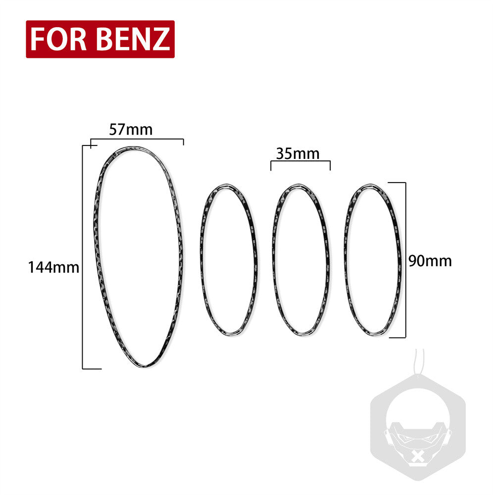 Carbon Fiber Window Lift Switch Button Ring Tirm for Benz CLS Class C219 2004-09