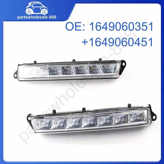 2 LED daytime running lights and fog lights suitable for Mercedes X164, X166, GL320, GL350, ML63, and AMG.