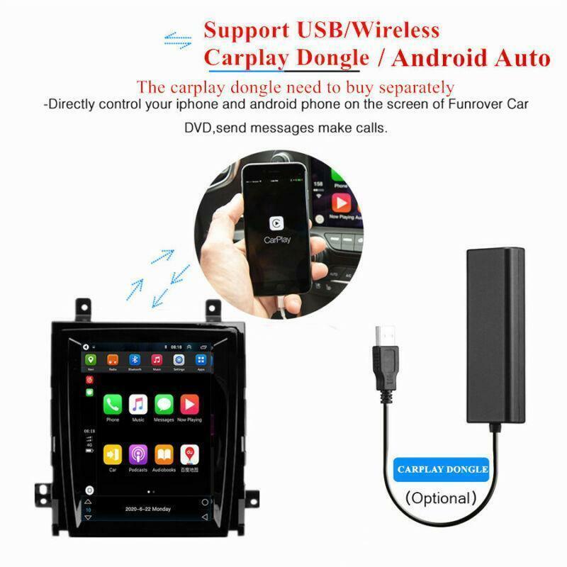 GPS For 2007-2014 for Cadillac for Escalade SLS 9.7 Vertical Android 10.1 Stereo Radio