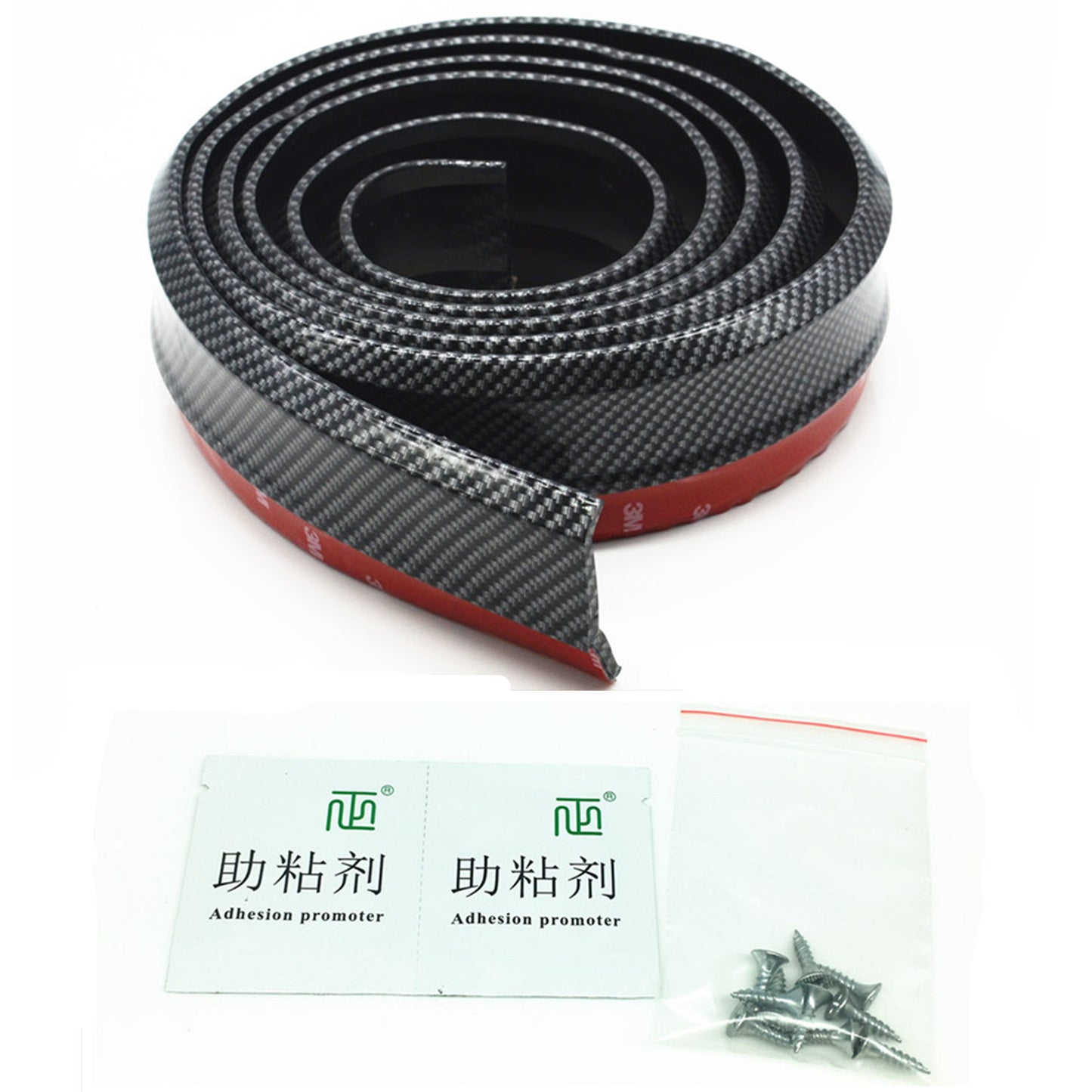 Car Front Bumper Carbon Fiber Pad Spoiler Lip Splitter Chin Protector Rubber Mat