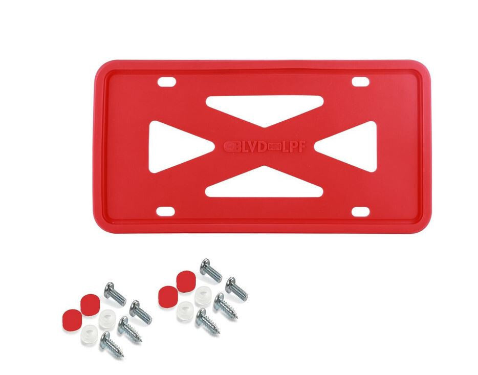 Car license plate frame cover cap, trunk red silicone, suitable for Subaru
