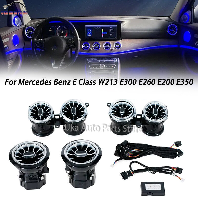 6PCS Ambient Light Air Condition Vent for Mercedes-Benz E Class W213 E300 E260