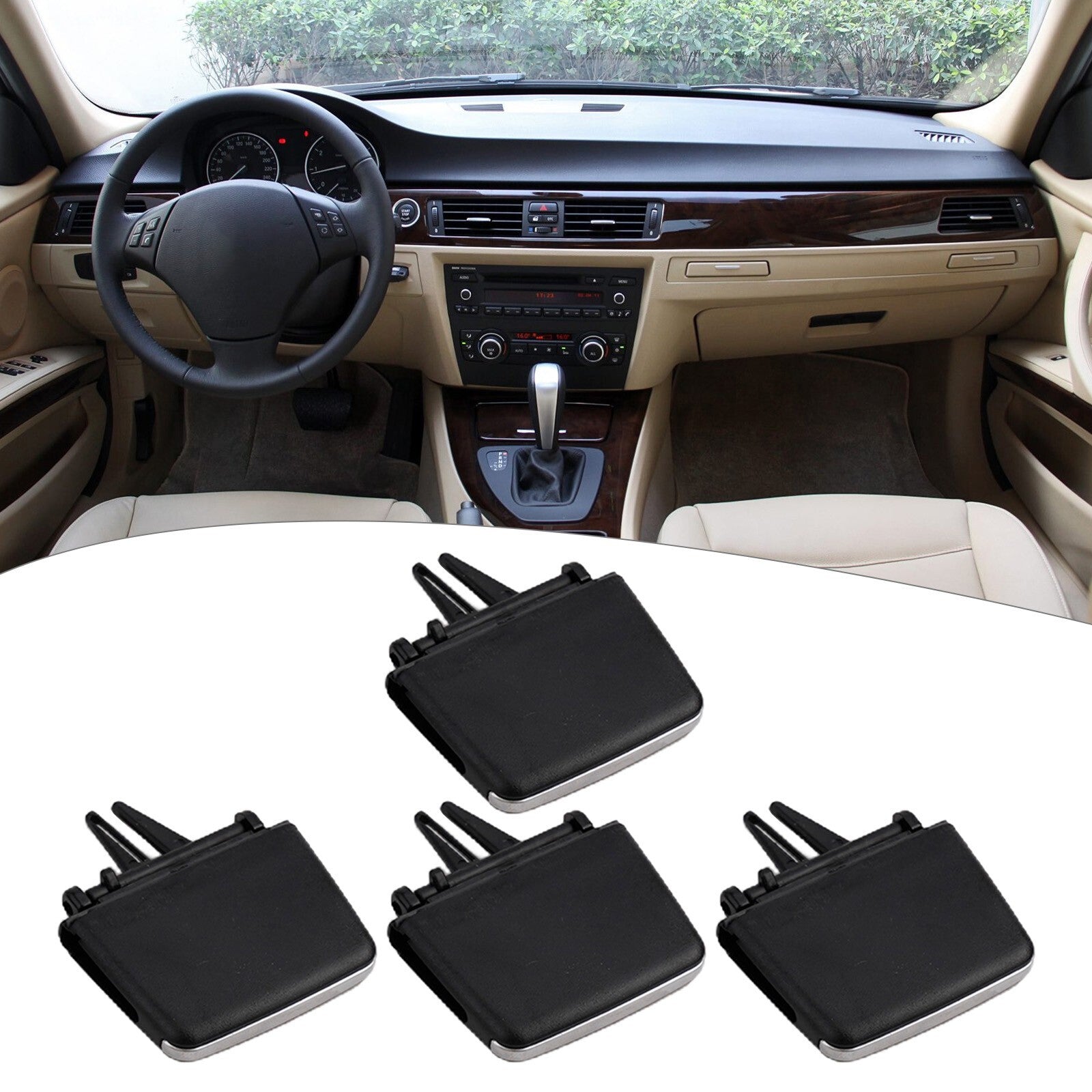 4PCS Front A/C Air Vent Outlet Tab Clips Repair Kit for BMW 3 Series E90 E91 E92